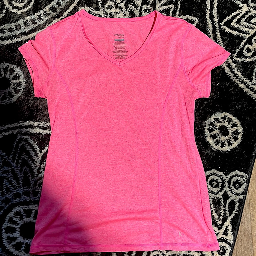 Hot pink, skin tight athletic shirt, Medium. Dry fit